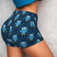 thumbnail image 4 of Fotbe Blue Owl Shorts Sin Costuras – Shorts Deportivos de Cintura Alta para Mujer, Elásticos para Gimnasio, Yoga, Running o Ciclismo-Medium, 4 of 8