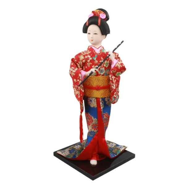 Figura coleccionable de muñeca kimono de geisha japonesa étnica, artesanía, geisha asiática R1202