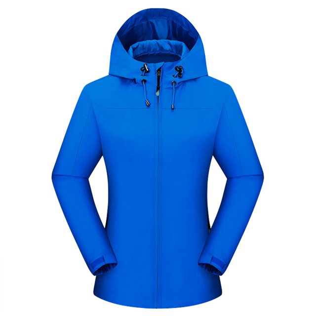 IMENGL Manteau d'Alpinisme Extérieur Ajusté à Capuche Uni avec Poches, Bleu TG, Taille M-5TG