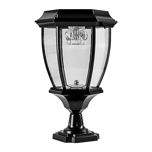 Kendal Large Outdoor Solar Powered LED Light Lamp (Black)
