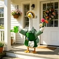 thumbnail image 7 of Cute Porch Goose Summer Outfit Gardening Costume Set, Blue Gingham Dress Apron with Hat and Flower Pot Accessories for 19-23 Inch Porch Goose Clothes Garden Decor, 7 of 7
