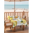 thumbnail image 2 of Outdoor Tablecloth with Umbrella Hole for Patio/Picnic/Party/Camping, Yellow Lemons Waterproof Table Cloth Rectangle Table Cover Washable, Summer Fruits Leaves Pastoral Botanical (52"x 70"), 2 of 8