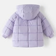 thumbnail image 4 of MEZZALL Kids Long Winter Coat Warm Hooded Long Sleeve Outerwear Solid Color Boys Girls Insulated Quilted Jacket Cold Weather Coats Holiday Child Streetwear, 4 of 4