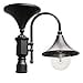 thumbnail image 3 of Gama Sonic GS-109F-B Everest Post Lamp Outdoor Solar Light Fixture, 3" Pole-Fitter Mount, Black, 3 of 4