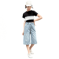 thumbnail image 2 of UACY Girls Y2K Cute Jean Shorts High Waist Baggy Denim Shorts Wide Leg Elastic Waist Summer, 2 of 9