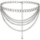 thumbnail image 1 of Cinturón de cadena multicapa Cinturones de cadena de metal con diamantes de imitación para mujer Cadena de cintura dorada punk para ti y tus amigas, 1 of 4