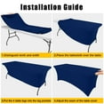 thumbnail image 5 of Smiry 2 Pack 8FT Stretch Spandex Tablecloths, Waterproof and Elastic Fitted Table Cloth, Washable Table Cover for Rectangle Tables, Navy, 5 of 8