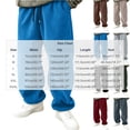 thumbnail image 3 of Mifsaly Mens Fleece Pants Warm Thick Winter Jogger Pants Casual Loose Fit Elastic Waistband Lounge Bottoms with Pockets Dark Gray,XXXL, 3 of 9
