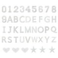 thumbnail image 1 of Uxcell 78 Pcs Letras y Números de Planchar de 1.5" A-Z Letra 0-9 Número para Ropa Blanca, 1 of 7