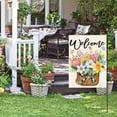 thumbnail image 3 of Spring Garden Flag 12x18 Inch Double Sided Outside, Floral Welcome Yard Outdoor Flag, 3 of 6