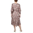 thumbnail image 3 of NY Collection Petite 3/4 Sleeve Belted Chiffon Hankerchief Hem Dress, 3 of 4