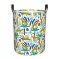 thumbnail image 2 of Goofa Summer Leopard Printed Circular Hamper,Laundry Basket with Handles,Storage Baskets Foldable,Large Capacity Laundry Hamper-Small, 2 of 8