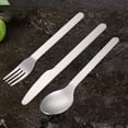 thumbnail image 2 of Toystoory Juego de utensilios de acero inoxidable duraderos, 3 pack/lote, para aventuras al aire libre, juego de utensilios de bolsillo, cuchara, 2 of 6