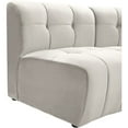 thumbnail image 6 of Meridian Furniture Limitless Cream Velvet Modular 6 Piece Sectional, 6 of 13