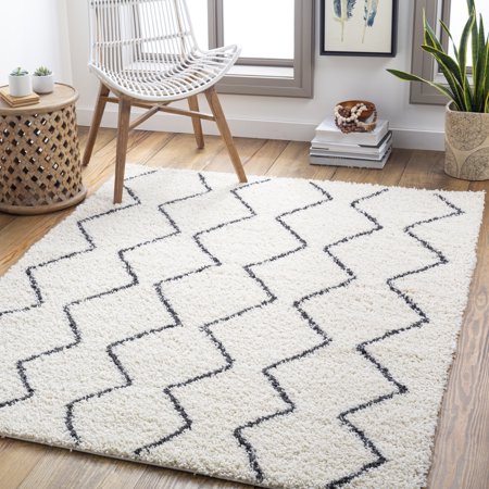 Art of Knot Doux Gray 6'7" x 9' Global Striped Area Rug