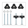 thumbnail image 3 of Kit de 5 Boulons de Rail M8 4 Pouces avec Rondelles Accessoires de Rail pour Menuiserie, 3 of 7