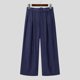 thumbnail image 3 of INCERNU 2024 Pantalones de estilo coreano para hombre, pantalones largos lisos que combinan con todo, ropa de calle informal, pantalones sencillos y holgados de pierna ancha para hombre, tallas S-5XL, 3 of 5