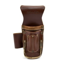 Style N Craft Pliers & Hammer Holder in Dark Tan Full Grain Leather in Five Pocket