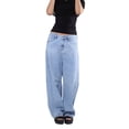 thumbnail image 1 of Jeans Barrel Mujer Savi Basic Mezclilla Tiro Medio SB4738, 1 of 9