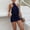 Navy Blue, variant on Morttic Backless Halter Mini Dress for Women – Ruched Waist Sleeveless Tight Fit Solid Color Beach Dress Vacation Outfit Pink,XS