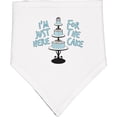 thumbnail image 2 of Inktastic I'm Just Here for the Cake Funny Wedding Baby Bandana Bib, 2 of 4