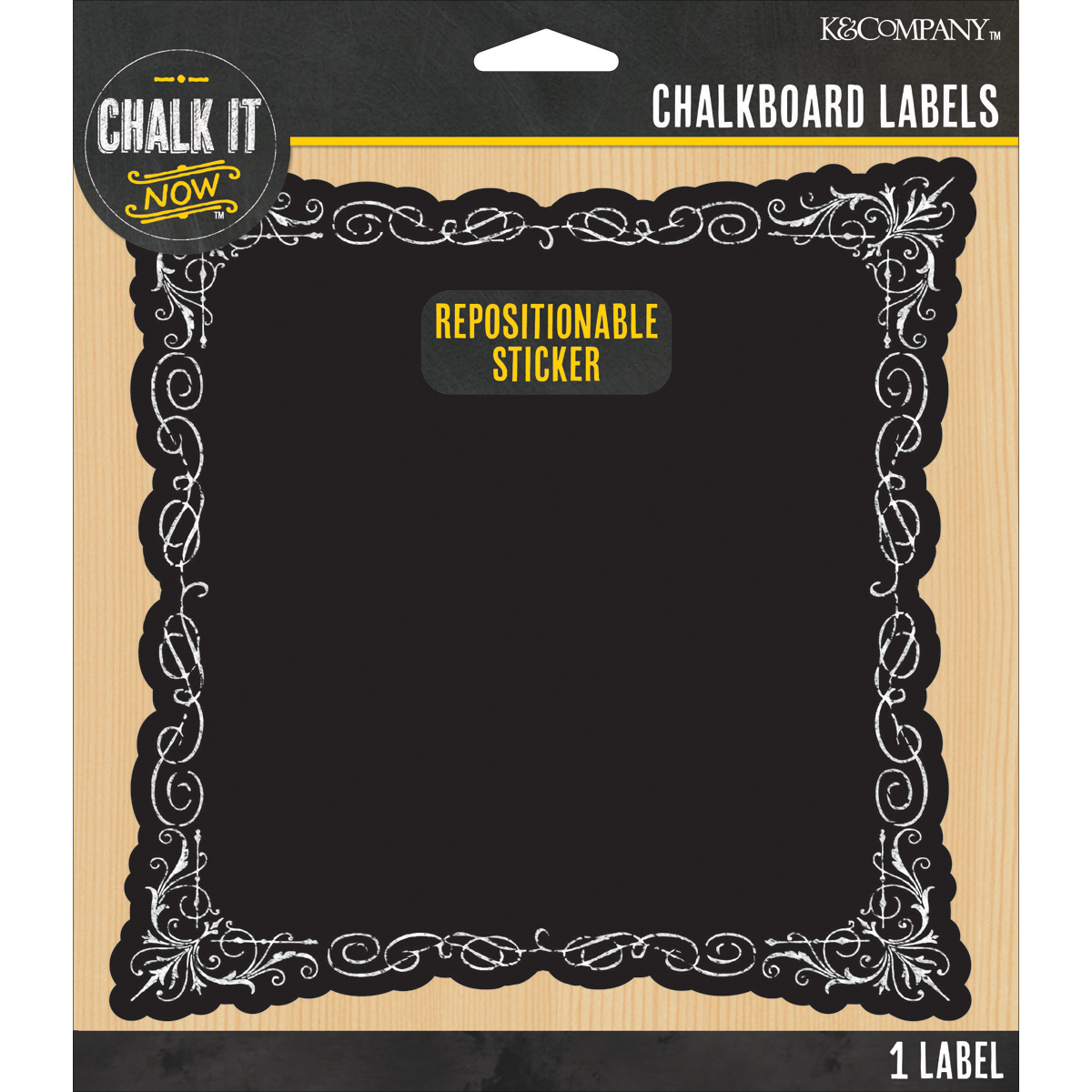 Chalk It Now Chalkboard Large LabelDecorative Square