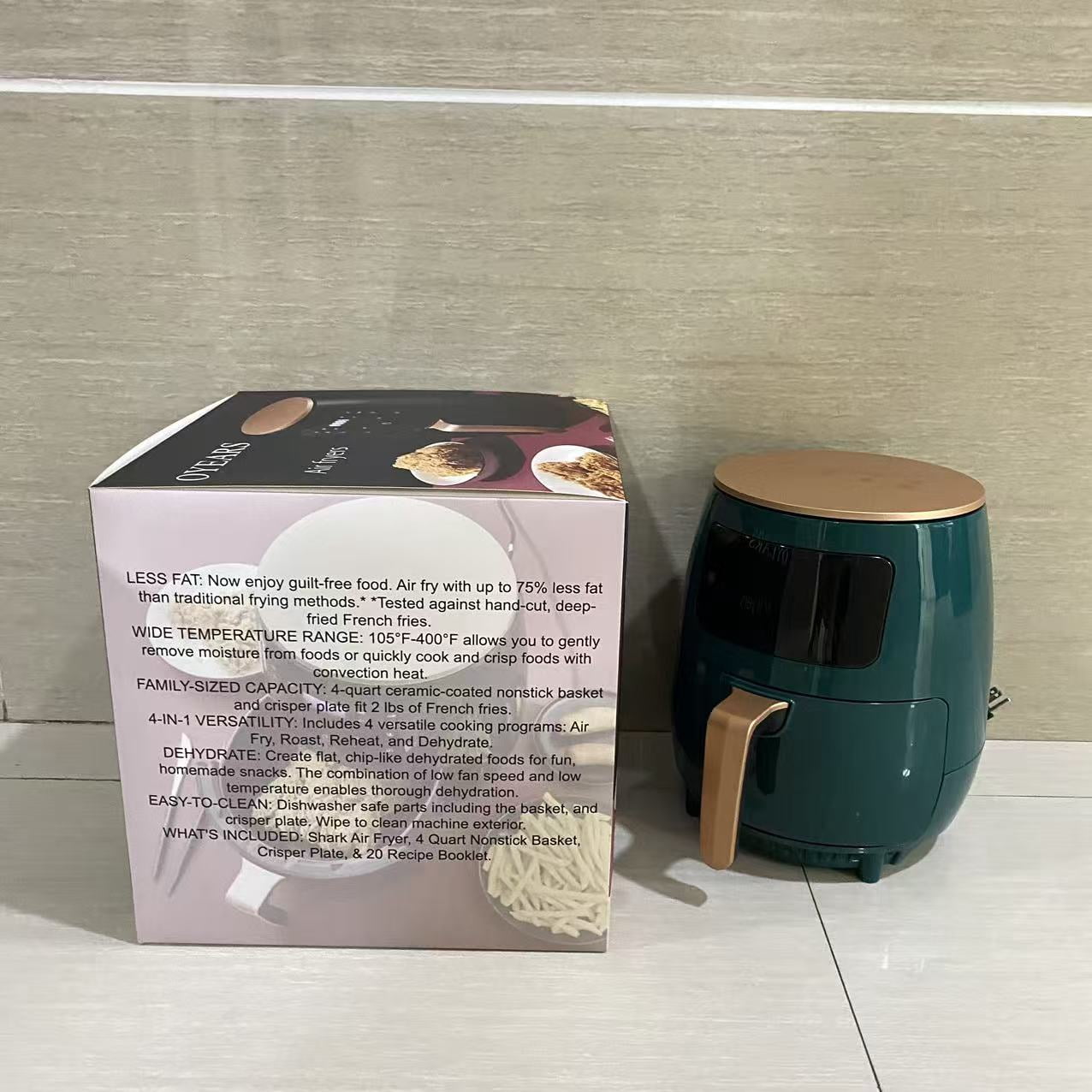 OYEARS Air fryers, No Flipping Required, with Stainless Steel & Clear Window, 13-in-1 Functions, Advanced Air Fryer for Healthy, Fast & Efficient Frying