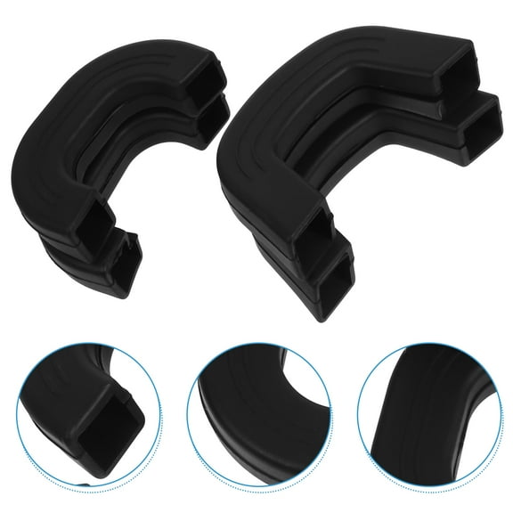 ULTNICE 4Pcs Pot Handles Replacement Non Slip Heat Resistant Black Silicone Handle Cover for Home Users