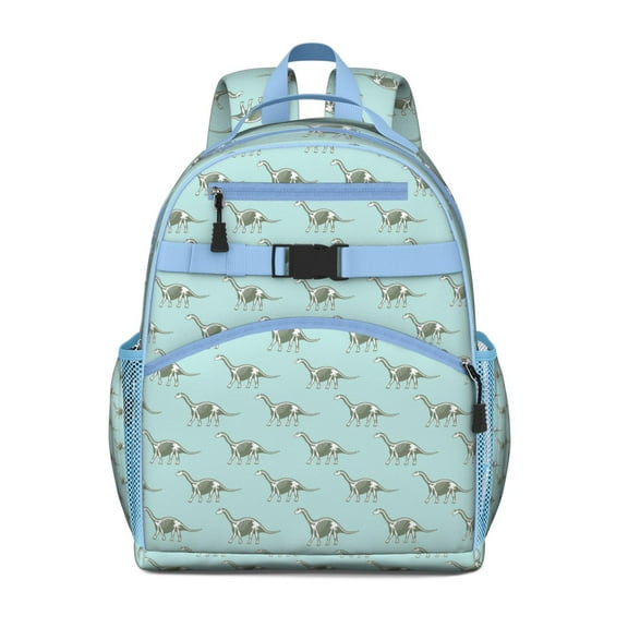 Dinosaur Print Design Toddler Backpack with Colorful Watercolor Roaring Dino and Nature-Inspired Art