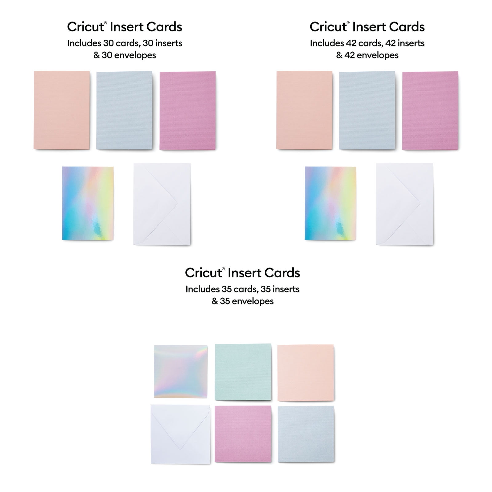 Cricut Cutaway Cards Double Pastel Sampler S40 Bundle