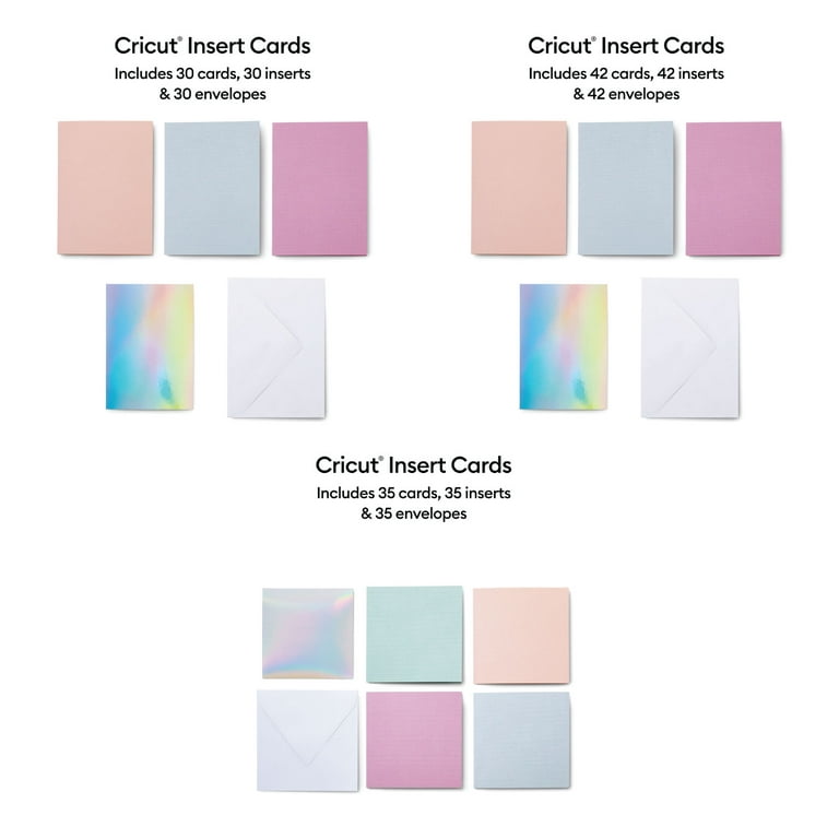 Cricut Cutaway Cards Double Pastel Sampler S40 Bundle 4.75in x 4.75in