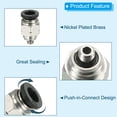 thumbnail image 4 of Uxcell 1/4" 10-32 UNF Male Thread Push to Connect Fittings Pneumatic Air line Quick Connect Fittings 4 Pack Silver, 4 of 6