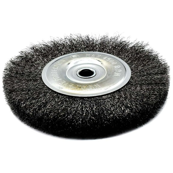 Superior Pads and Abrasives S1805 6-Inch Wire Wheel 1/2-Inch Bore Fine - 6000 RPM