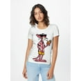 thumbnail image 1 of Camiseta informal de cuello redondo para mujer, 100 % algodón, con estampado de personajes de dibujos animados, manga corta, tejido de punto ligeramente elástico, ideal para todas las estaciones. Idea, 1 of 8