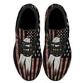 thumbnail image 2 of Native American flag Eagle Feather Shoes Sneakers Black Size 4, 2 of 7