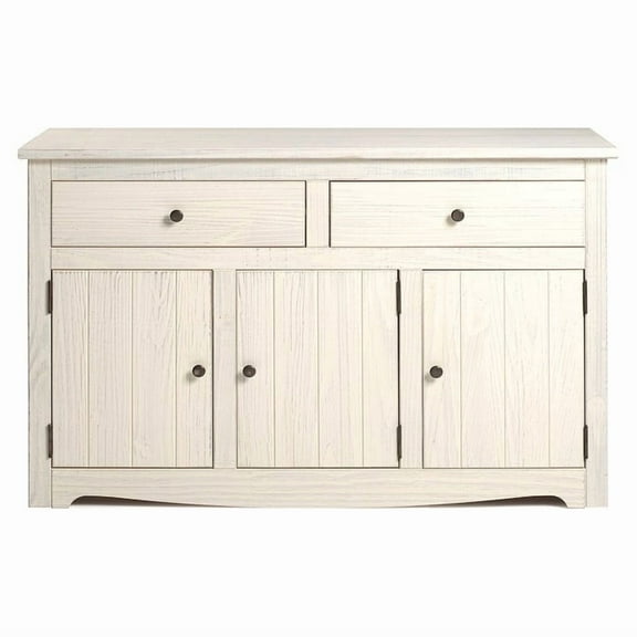 Bridge Brazil Wood Buffet Sideboard White Distressed | Furniture Dash