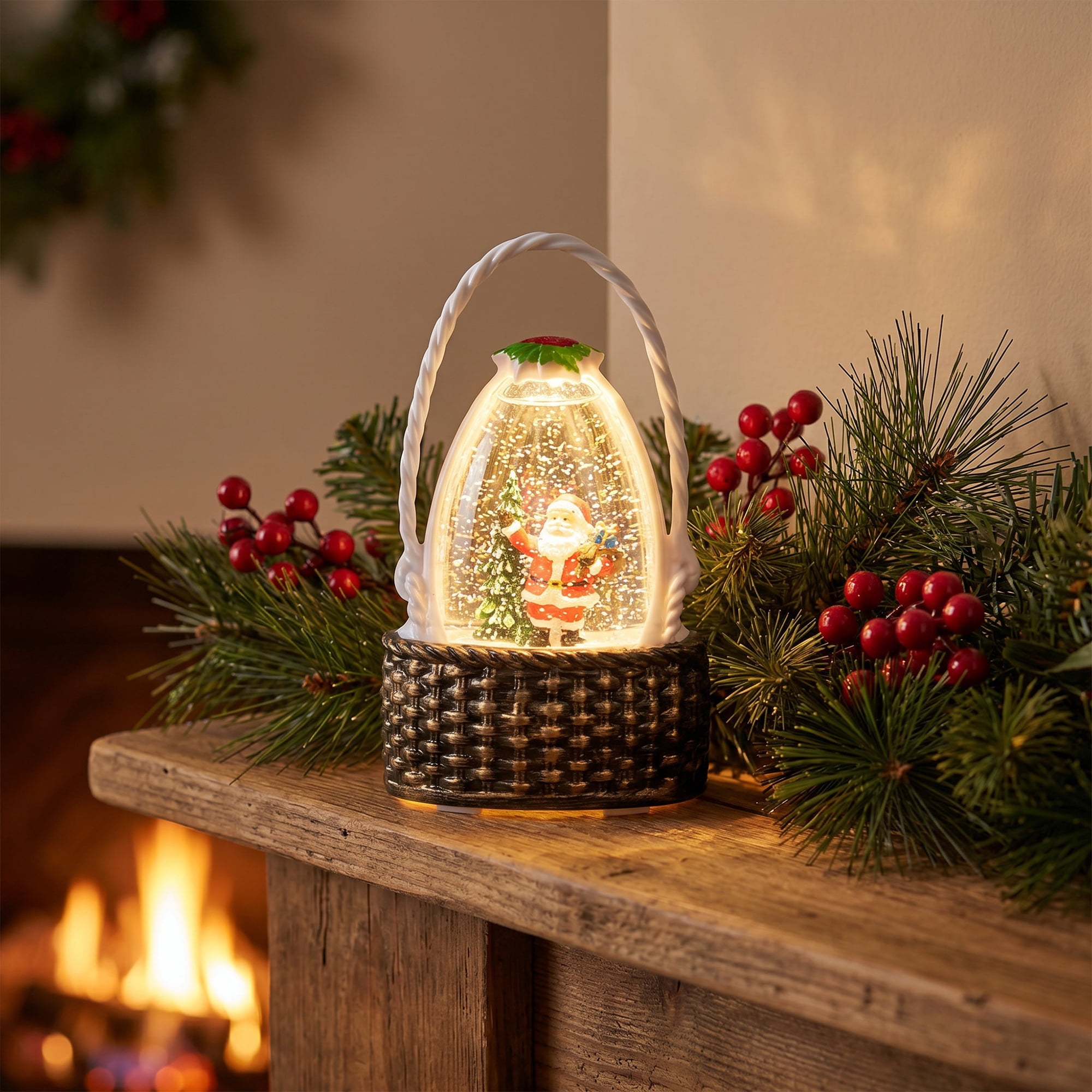 Unique Bargains Light Up Crystal Ball Shatterproof LED Glitter Sphere Orbs Brown Style A