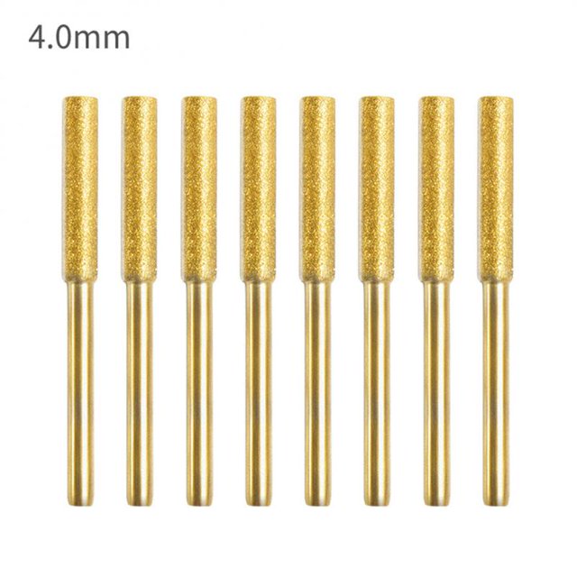 Rebaba cilíndrica recubierta de diamante de 3/5/8 piezas, afilador de motosierra de 4/4.8/5.5mm, sierra de cadena de piedra, Kit de herramientas eléctricas de tallado