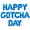 Blue, variant on Letter Balloons - HAPPY GOTCHA DAY 16" Inch Alphabet Letters Foil Mylar Balloon Gotcha Day Party Banner (Gold)