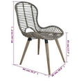 thumbnail image 4 of vidaXL Chaises de Salle à Manger 4 Pcs Rotin Naturel Marron, 4 of 5