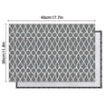 thumbnail image 5 of Gray Geometric Quatrefoil Pattern Summer Placemats Table Placemats Set Of 6-Linen Kitchen Washable Placemats Table Mats 11.8"x17.7" Non-Slip Heat Resistant, 5 of 5
