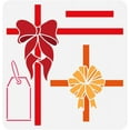 thumbnail image 2 of 1Pc Gift Box Stencil for Painting Large Bow Tie Stripes Drawing Template Reusable Label Pattern Painting Stencil, 2 of 9