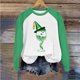 thumbnail image 4 of Xuyuer St. Patrick's Day Sweatshirt for Women Irish Shamrock Pullover Shirts Tops Raglan Sleeve Lucky Leaf Clover Shirt, 4 of 5