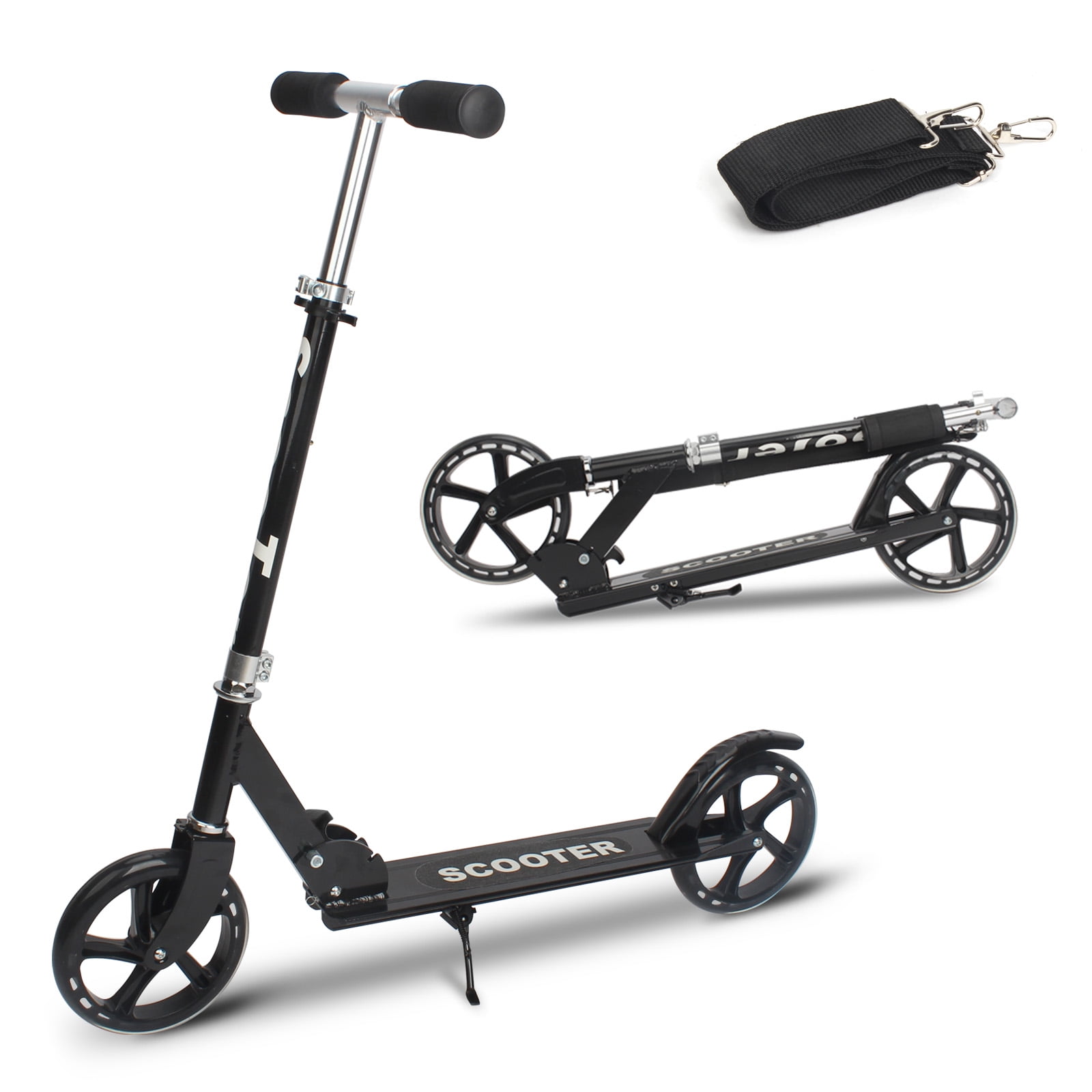 Adult City Suspension Push Kick Scooter Folding Large 200mm Wheels Birthday Gift 