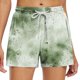 thumbnail image 2 of Pantalones Cortos Largos para las Mujeres, Pantalones Cortos Casuales Impresos de Cintura Alta No Estirable Hechos de Poliéster Transparente Airy para Todo el Uso de Temporada, Pantalones Cortos Casua, 2 of 5
