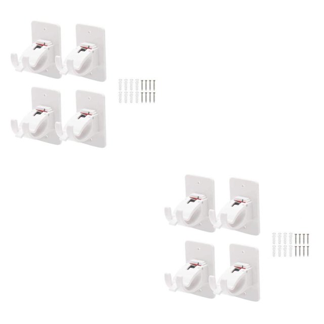 Barra de cortina Injueey Estante colgante autoadhesivo Ganchos de ducha impermeables blanco 2 piezas