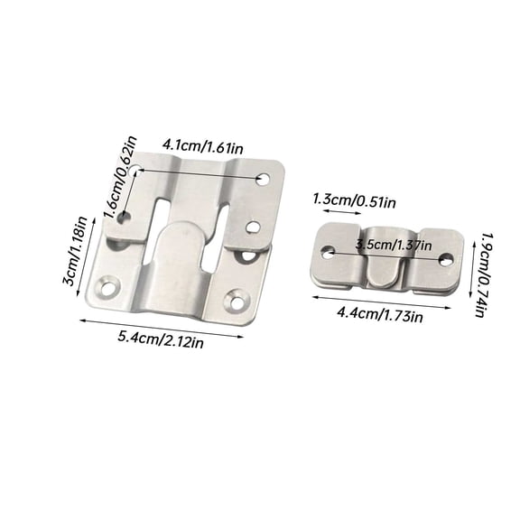 Clearance Under $0.59! 1PAIR Stainless Steel Z-Clip Hangers, Concealed Mount Brackets for Picture Frames & Art, Metal, for Wall Display, (Small, Silver)