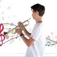 thumbnail image 4 of Fine Brass Professional Trompeta Trompeta Conveniente Instrumentos Musicales de Resistencia A la Corrosión para Amante de la Música Trompeta, 4 of 7