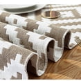 thumbnail image 2 of AUQ Table Runner,Traditional Chinese Design with Modern Tassels Table Mats,Premium Cotton-Linen Fabric Table Cloth Rectangle Table,32*180cm,Style2, 2 of 4