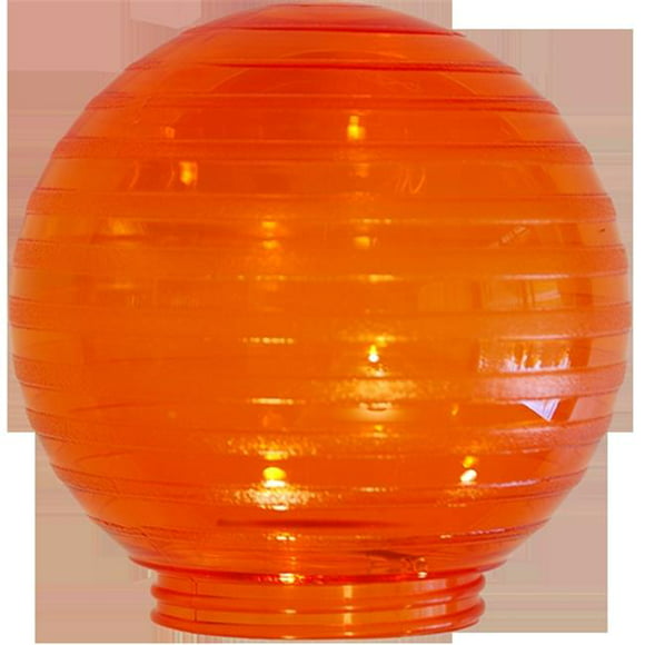 Sphere 6 in. Gravé Orange Festival Acrylique Globe de Remplacement&44; Pack de 6